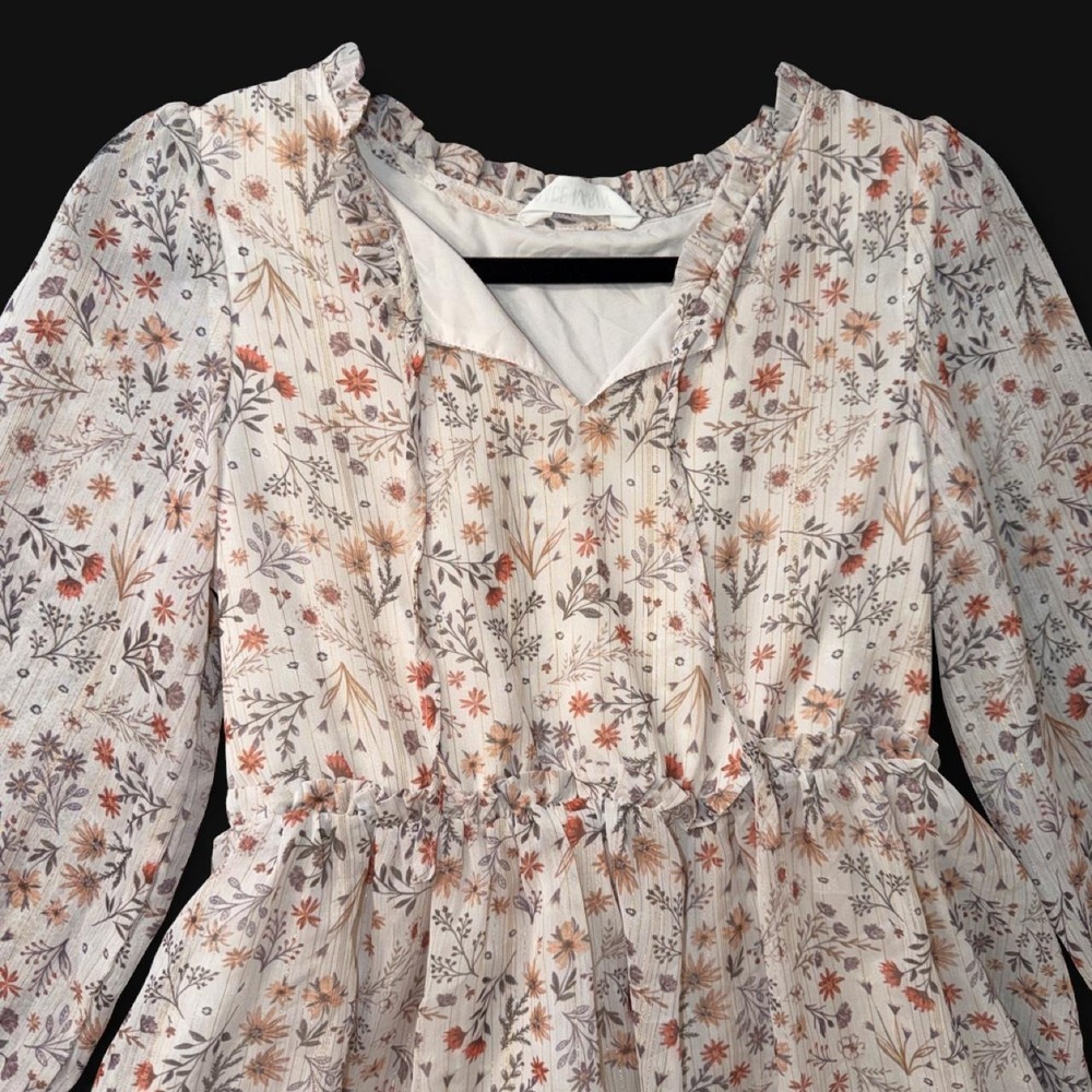 Grace Karin Floral Dress — Youth Size 12 - Picture 3 of 7
